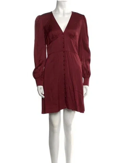 Pre-owned Tvf For Dvf V-neck Mini Dress W/ Tags In Red