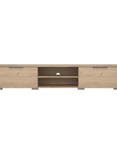 Tvilum 13.3" Wood 2 Drawer 2 Shelf Tv Stand