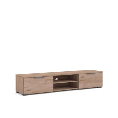 Tvilum 2 Drawer 2 Shelf Tv Stand Jackson Hickory