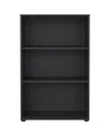 Tvilum 48.66" Wood 3 Shelf Adjustable Bookcase In Gray