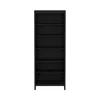 Tvilum Adjustable 6 Shelf Bookcase, Open Storage Home Office Bookshelf, Black Matte In Black