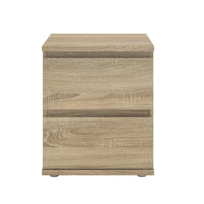 Tvilum Aurora 2 Drawer Nightstand, Oak Structure