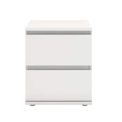 Tvilum Aurora 2 Drawer Nightstand, White