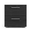 Tvilum Austin 2 Drawer Nightstand, Black Woodgrain In Black