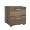Tvilum Austin 2 Drawer Nightstand, Truffle Oak