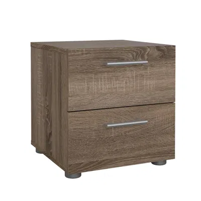 Tvilum Austin 2 Drawer Nightstand, Truffle Oak
