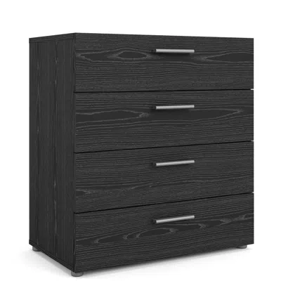 Tvilum Austin 4 Drawer Chest, Black Woodgrain