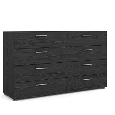 Tvilum Austin 8 Drawer Double Dresser, Black Woodgrain