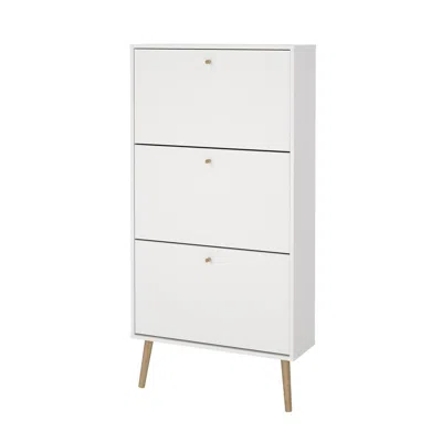 Tvilum Bodo 3 Drawer Shoe Storage Cabinet, White
