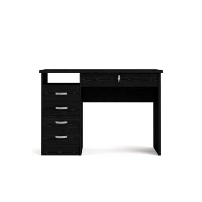 Tvilum Desk With 5 Drawers Black Woodgrain