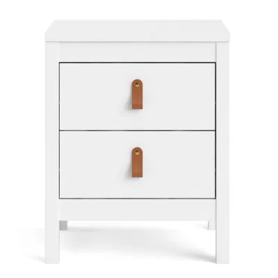 Tvilum Madrid 2 Drawer Nightstand, White