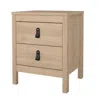 Tvilum Madrid 21-inch Tall 2-drawer Nightstand End Table, Jackson Hickory