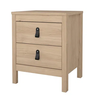 Tvilum Madrid 21-inch Tall 2-drawer Nightstand End Table, Jackson Hickory