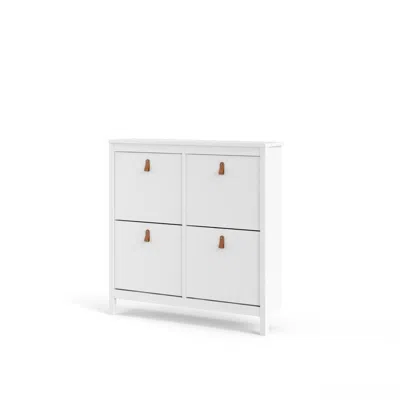 Tvilum Madrid 4 Drawer Shoe Cabinet, White