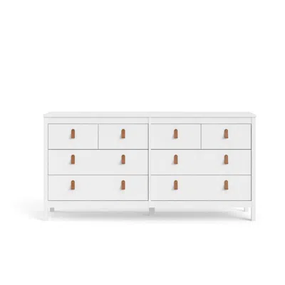 Tvilum Madrid 8 Drawer Double Dresser, White