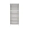 Tvilum Madrid Adjustable 6 Shelf Bookcase, Open Storage Home Office Bookshelf, White