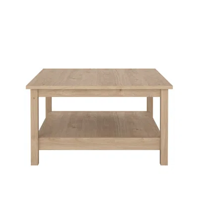 Tvilum Madrid Living Room Area Coffee Table With Fixed Bottom Shelf Storage In Neutral