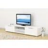 Tvilum Match 2 Drawer 2 Shelf Tv Stand, White High Gloss In White