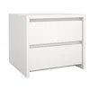 Tvilum Next 17-inch Tall 2-drawer Nightstand End Table, White