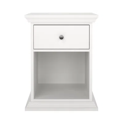 Tvilum North Nightstand 1 Drawer And Open Storage, White