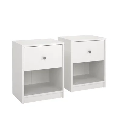 Tvilum Portland 1 Drawer Nightstand - Set Of 2, White