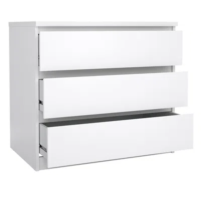 Tvilum Scottsdale 3 Drawer Chest, White High Gloss