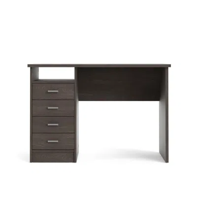 Tvilum Warner Desk With 4 Drawers, Dark Chocolate