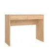 Tvilum Wilbur Home Office Writing Desk With 2 Storage Drawer, Jackson Hickory