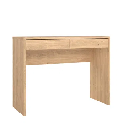 Tvilum Wilbur Home Office Writing Desk With 2 Storage Drawer, Jackson Hickory