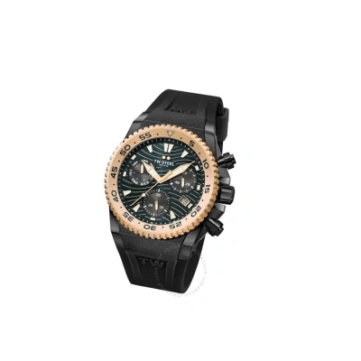 Tw Steel Ace Diver Chronograph Quartz Black Dial Men's Watch Ace413 In Gold