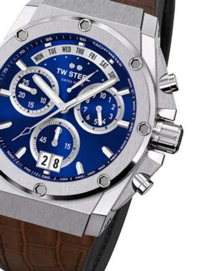 Pre-owned Tw Steel Tw-steel Ace111 Ace Genesis Chronograph Mens Watch 44mm 20atm