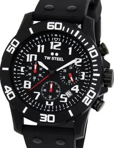 Pre-owned Tw Steel Tw-steel Ca1 Mens Watch Carbon Chronograph 44mm 10atm