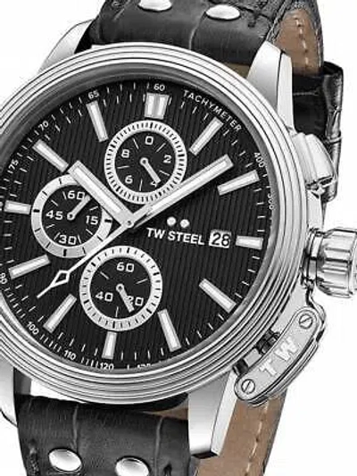 Pre-owned Tw Steel Ce7002 Adesso Chronograph Mens Watch 48mm 10 Atm