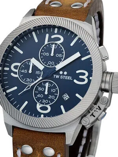 Pre-owned Tw Steel Tw-steel Cs106 Canteen Chronograph Mens Watch 45mm 10atm