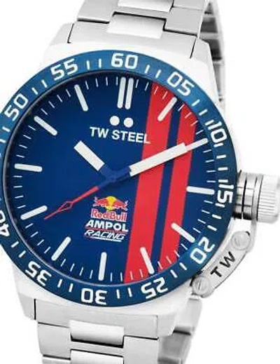 Pre-owned Tw Steel Tw-steel Cs111 Red Bull Ampol Racing Mens Watch 45mm 10atm