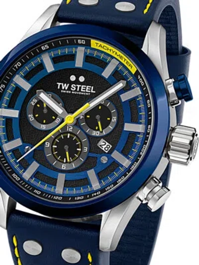 Pre-owned Tw Steel Tw-steel Svs208 Fast Lane Chronograph Limited Edition Mens Watch 48mm 10atm