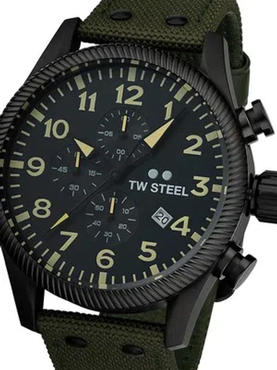 Pre-owned Tw Steel Tw-steel Vs112 Volante Chronograph 48mm 10atm