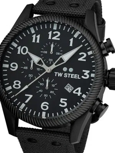 Pre-owned Tw Steel Tw-steel Vs113 Volante Chronograph 48mm 10atm
