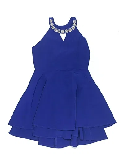 Pre-owned Tween Diva Kids' Dress In Blue