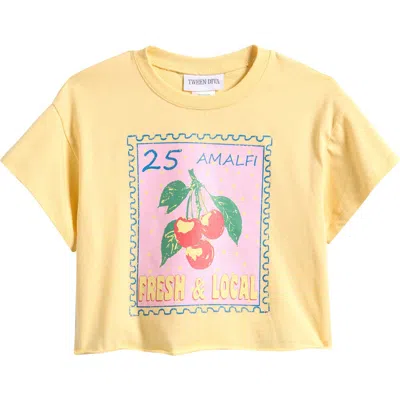 Tween Diva Kids' Amalfi Graphic T-shirt In Yellow