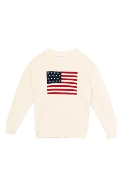 Tween Diva Kids' American Flag Cotton Sweater In Pink