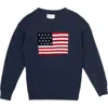 Tween Diva Kids' American Flag Sweater In Blue
