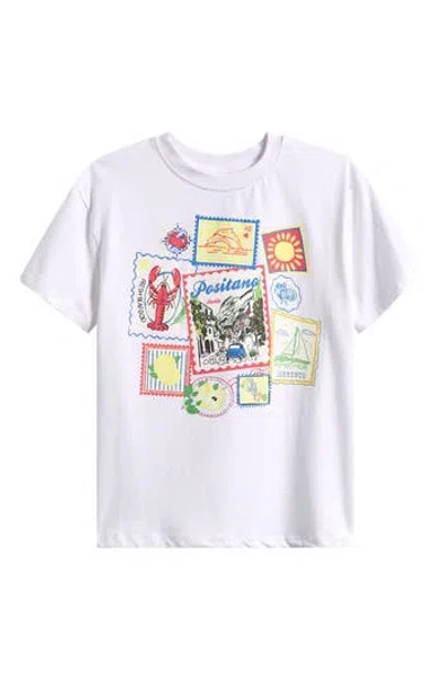 Tween Diva Kids' Positano Graphic T-shirt In White