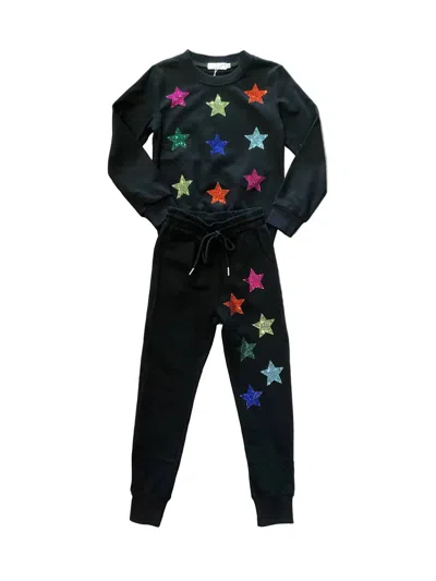 Tweenstyle Kids' Girl's Sequin Stars Set In Black