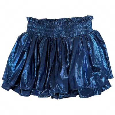 Tweenstyle Kids' Girl's Shimmer Plisse Skort In Royal In Blue