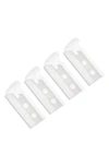 Tweezerman 4-pack Brow Razor Replacement Heads In Silver