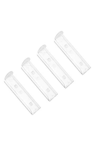 Tweezerman 4-pack Facial Razor Replacement Heads In White