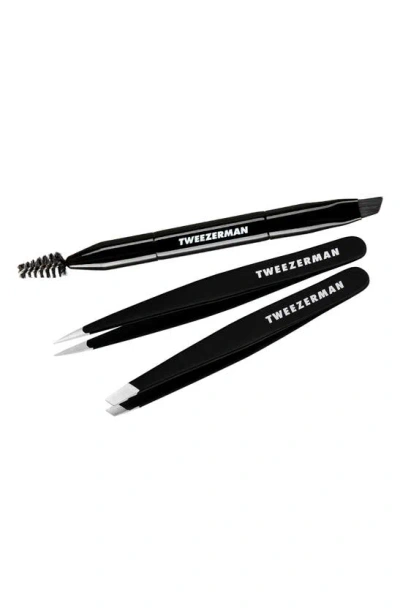 Tweezerman Brow Shaping 3-piece Set In White