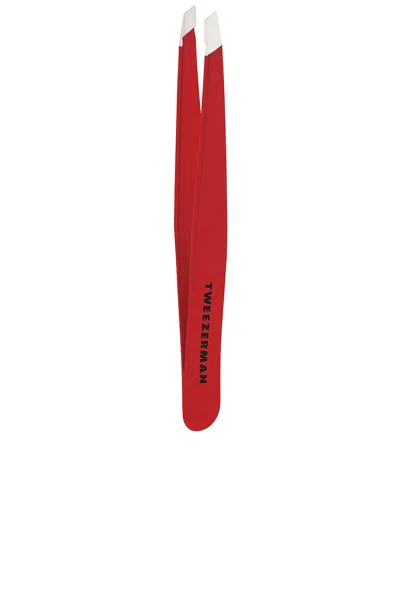 Tweezerman Slant Tweezer In Signature Red
