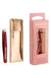Tweezerman Vintage Rose Mini Slant Tweezer With Case $16.50 Value In Pink